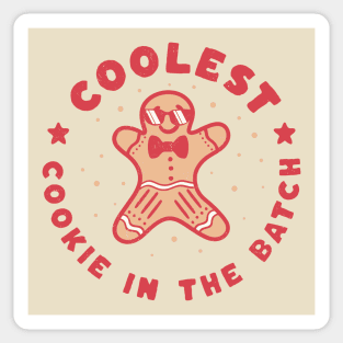 Coolest Cookie in the Batch Family Christmas Gingerbread Man Sticker